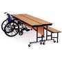 Mobile Convertible Folding Bench Unit.