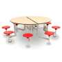 Circular Mobile Folding Table Unit