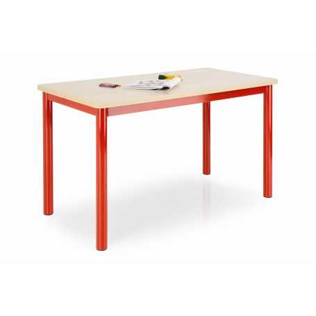 Rectangular Classroom Table with Coloured Legs