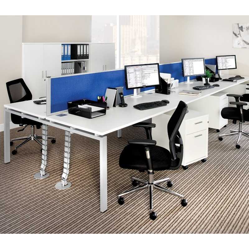 adapt two bench desk single row configuration