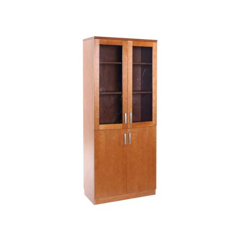 Concerto Tall Cupboard with Half Glass Doors