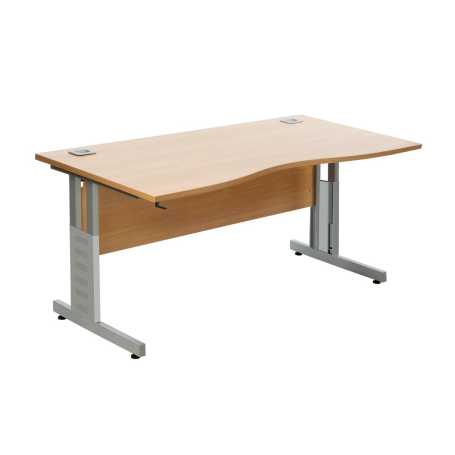 Crank Handle Height Adjustable Desk Double Wave