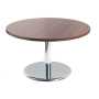 Circular Reception Coffee Table with Chrome Trumpet Base