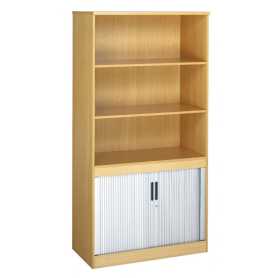 System Combination Bookcase with Tambour Cupboard