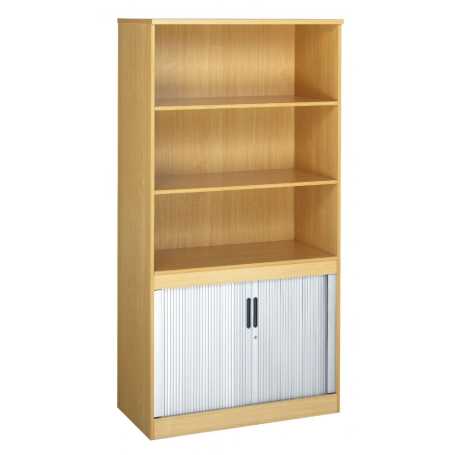 System Combination Bookcase with Tambour Cupboard