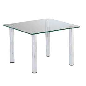 F9 Square Glass Reception Table