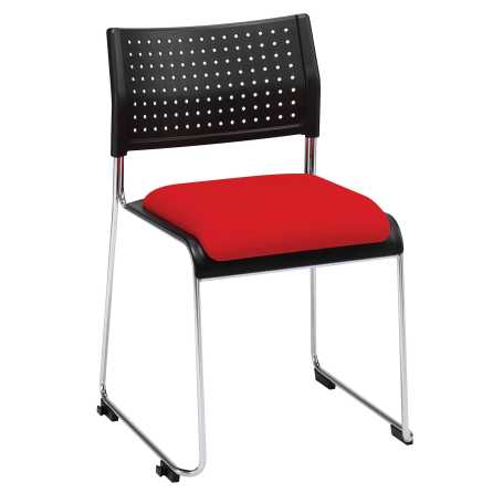 Stacking Chair with Upholstered Seat 