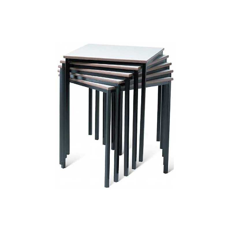 Square Fully Welded Classroom Tables, Spiral Stacking
