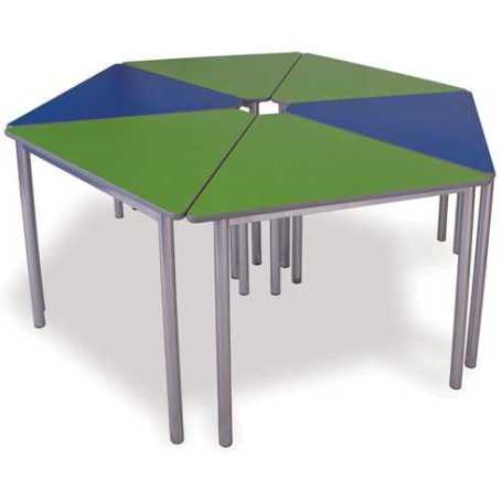 Link Triangular Classroom Tables, Chunky Legs