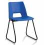 Plastic Classroom Chair with Skid Frame