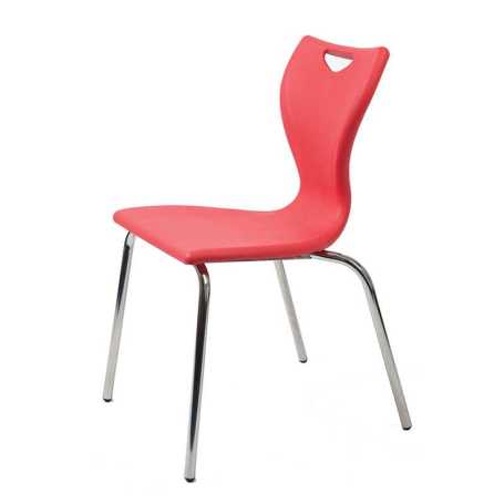 EN10 4 Leg Classroom Chair with Chrome Frame