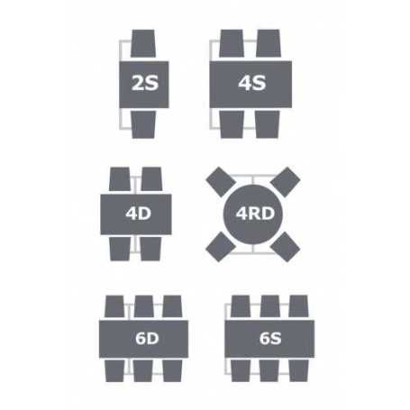 Table Seating Minimum Dining Room Dimensions Fast Food Combined