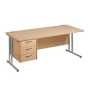 Maestro 25 Straight Desk with Pedestal