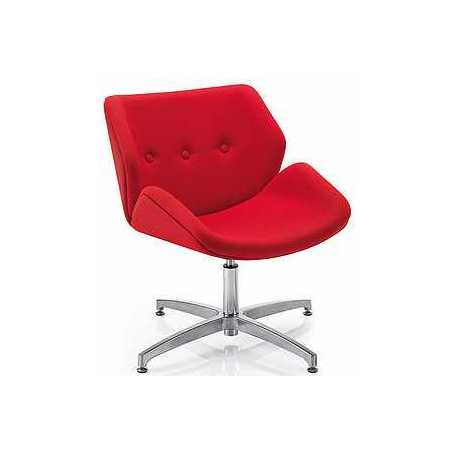 Serenity Chrome Four Star Base Swivel Chair