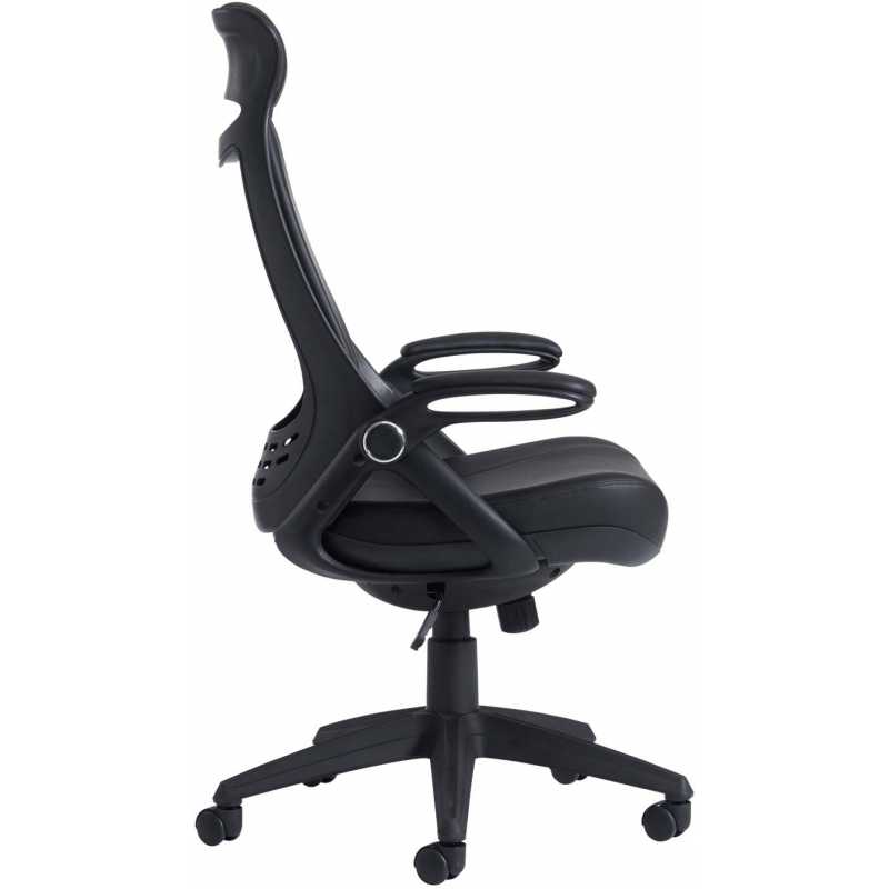 Tuscan High Back Managers Chair Leather Faced