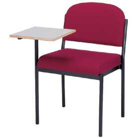 R50W Four legged lecture chair with beech Laminate writting tablet