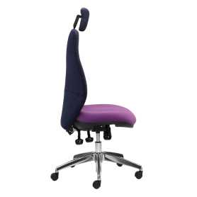 IF91 Full sculpted back operators chair with headrest
