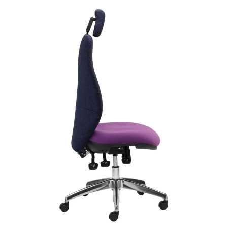IF91 Full sculpted back operators chair with headrest