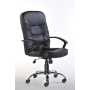 Hertford Leather faced Executive Armchair with Chrome Base