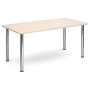 Square & Rectangular Meeting Tables with 60mm Round Tubular Chrome Legs