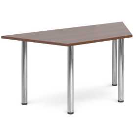 Trapezoidal Meeting Tables with 60mm Round Tubular Chrome Legs