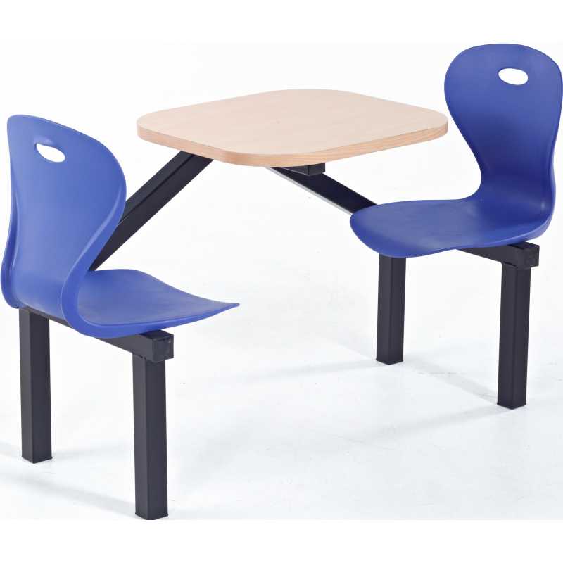 Leicester Table and Chair Canteen Unit, Plastic seats wipe clean