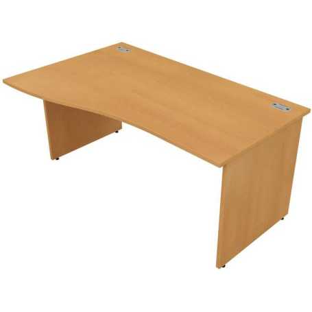 Satellite single wave desk with Panel end