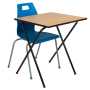 Folding exam table shown with our PAC1 Modern Polypropylene chair