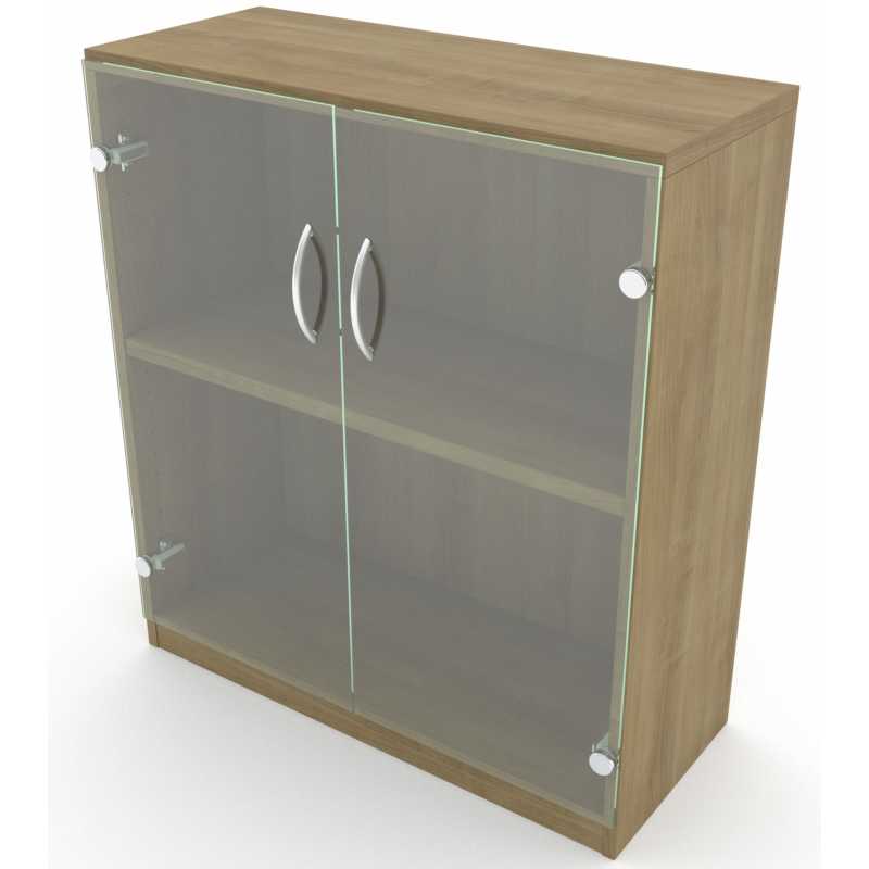 Glass Fronted Office Bookcase, Bookcase With Lockable Glass Doors
