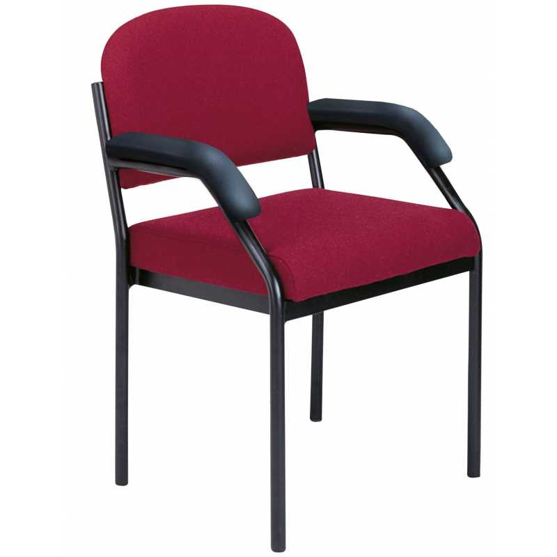 Radstock Four Leg Conference Chair with Tubular Frame & Arms