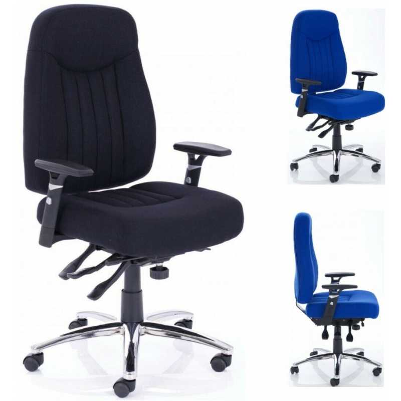 Barcelona Deluxe 24 Hour Office Chair, Leather or Fabric