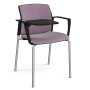Unison Four Upholstered Chair with Writing Tablet