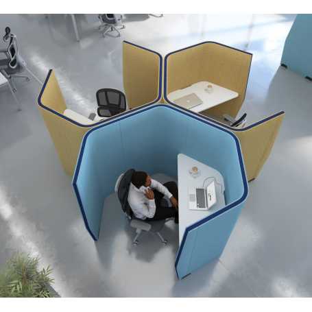 Priva Angles Hexagonal Private Workstations