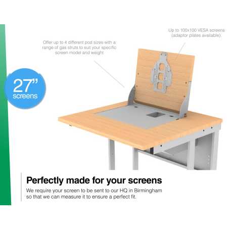 Smart Top ICT Desks - Two Person Flip Top Computer Desks
