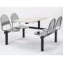 Lucas Chrome Metal Fast Food Canteen Seating