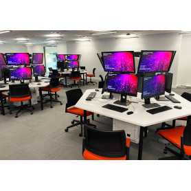 Dual Monitor Team and Cluster Desks