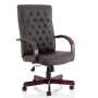 Button Back Executive Office Chair in Leather