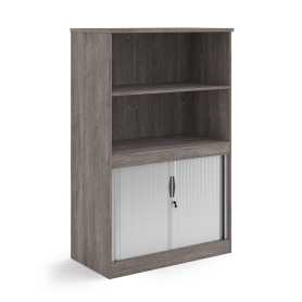 System Combination Bookcase with Tambour Cupboard