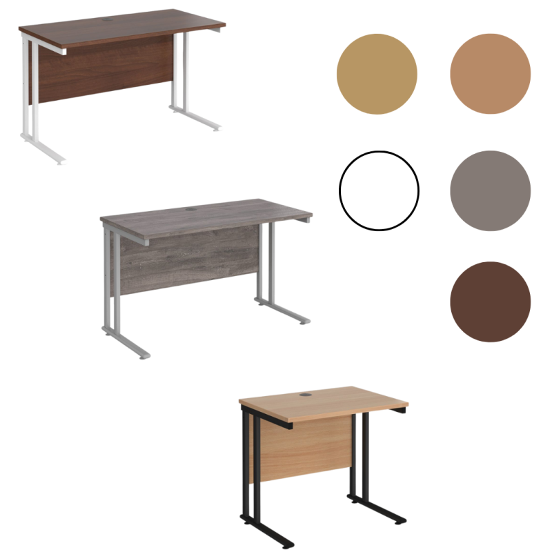 Maestro 25 Straight Desks, 600mm or 800mm deep Desks