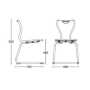EN Classic Reverse Cantilever Chair dIMENSIONS