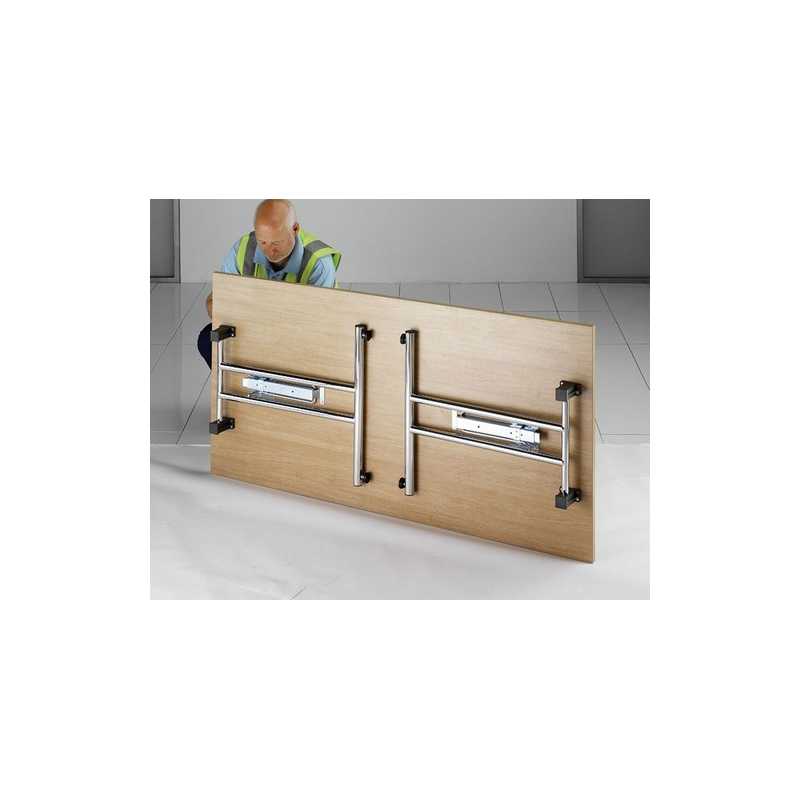 Trapezoidal Table with Folding Legs