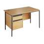 Contract 25 H Frame Straight Desk with 2 or 3 Drawer Pedestal