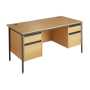 Maestro Contract H Frame Straight Desk with 2 & 2 Drawer Pedestal