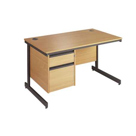 Maestro Contract 25 Cantilever Desk with 2 Drawer pedestal