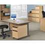 Maestro Contract 25 Cantilever Desk with 2 Drawer pedestal
