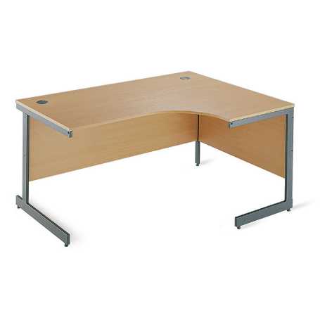 Ergonomic Radial Desk with Cantilever Frame