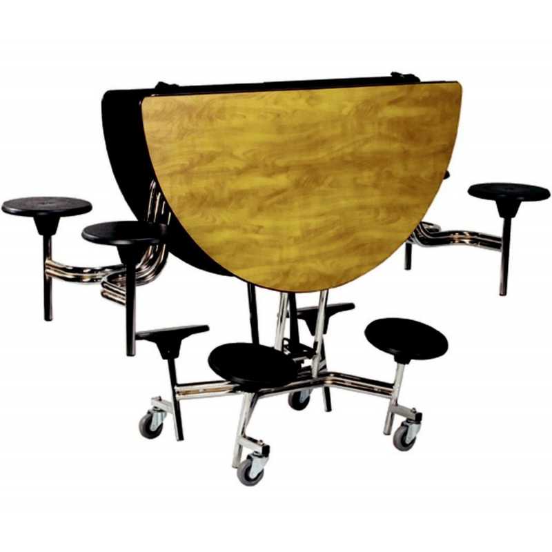 Circular Mobile Folding Table Unit by Spaceright