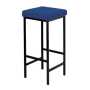 High Stool with Upholstered Seat